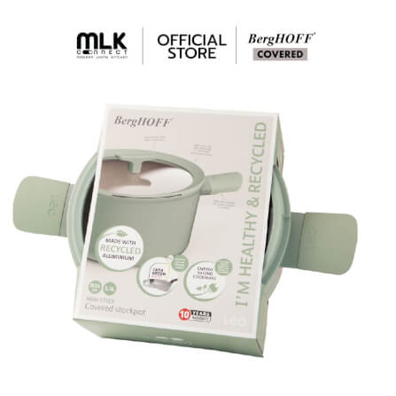 หม้ออะลูมิเนี่ยมเคลือบเซรามิค BergHOFF Non-stick 24x14ซม. Balance Sage 3950453_1
